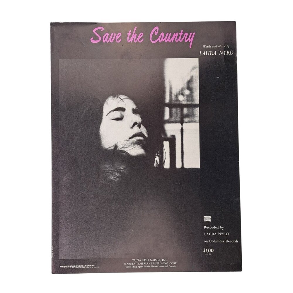 Vintage Laura Nyro Save The Country Sheet Music 1970 Columbia Records Kennedy